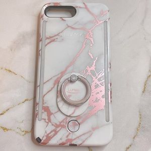 💕💕 ROSE METALLIC WHITE MARBLE PRINT LUMEE Case (will fit 6+, 7+, 8+) 💕💕